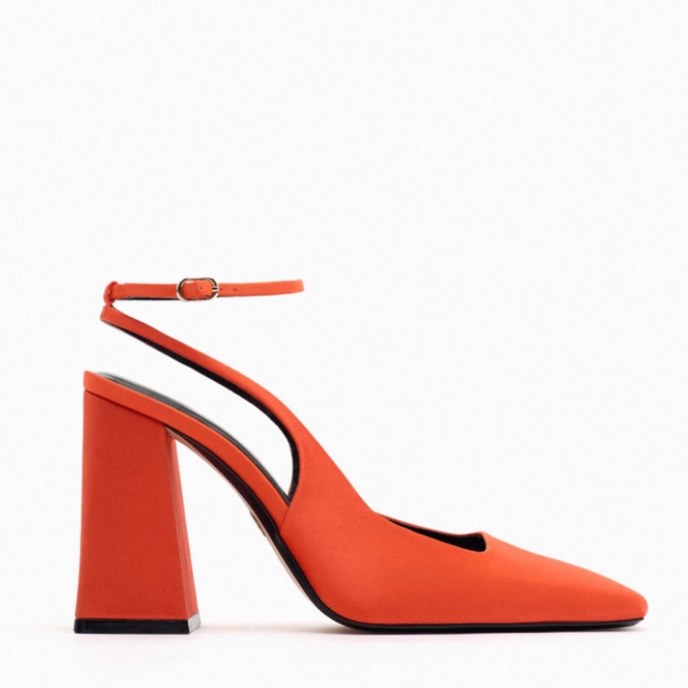 Chic Satin Block Heel Women's Shoes
